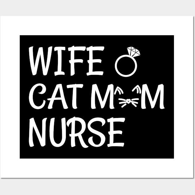 nurse cat lover Wall Art by Elhisodesigns